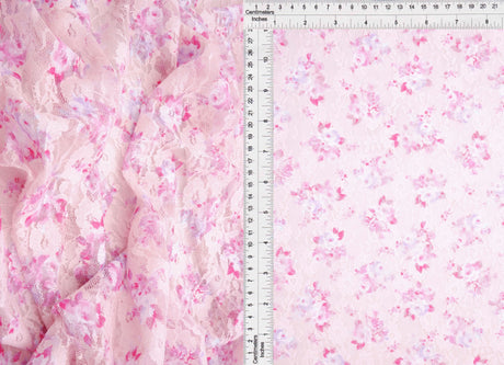 Printed Lace Ditsy Orange Pink