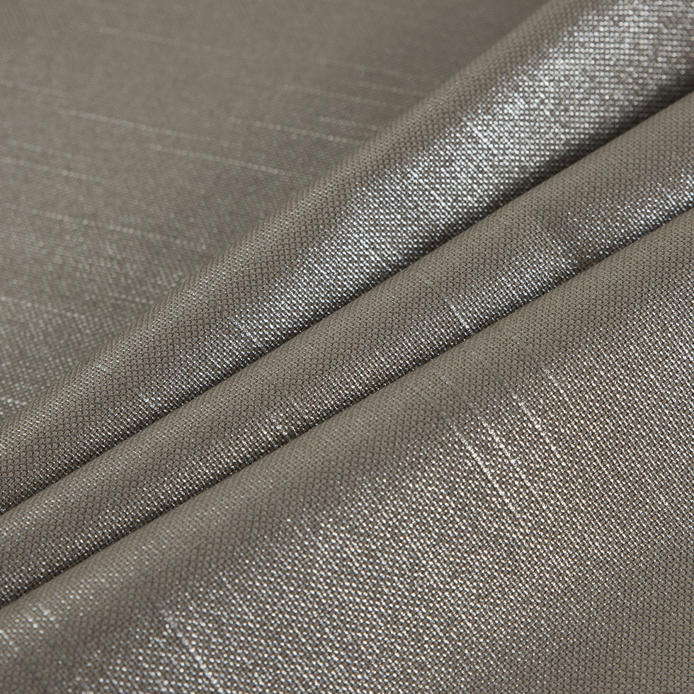 Metallic Silver/Mercury Blended Linen Woven