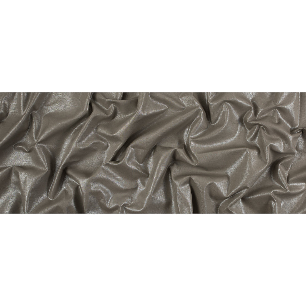 Metallic Silver/Mercury Blended Linen Woven