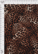 Leopard Print Knit Fabric Brown