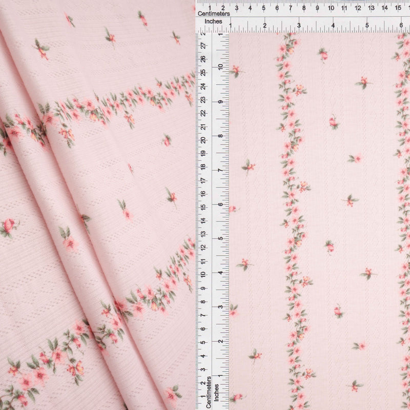 Floral Pointelle Knit Fabric