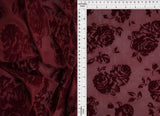 Floral Flocked Mesh Stretch Fabric 56/57" Wide – 100 GSM