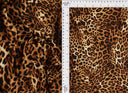 Leopard Print Knit Fabric Brown