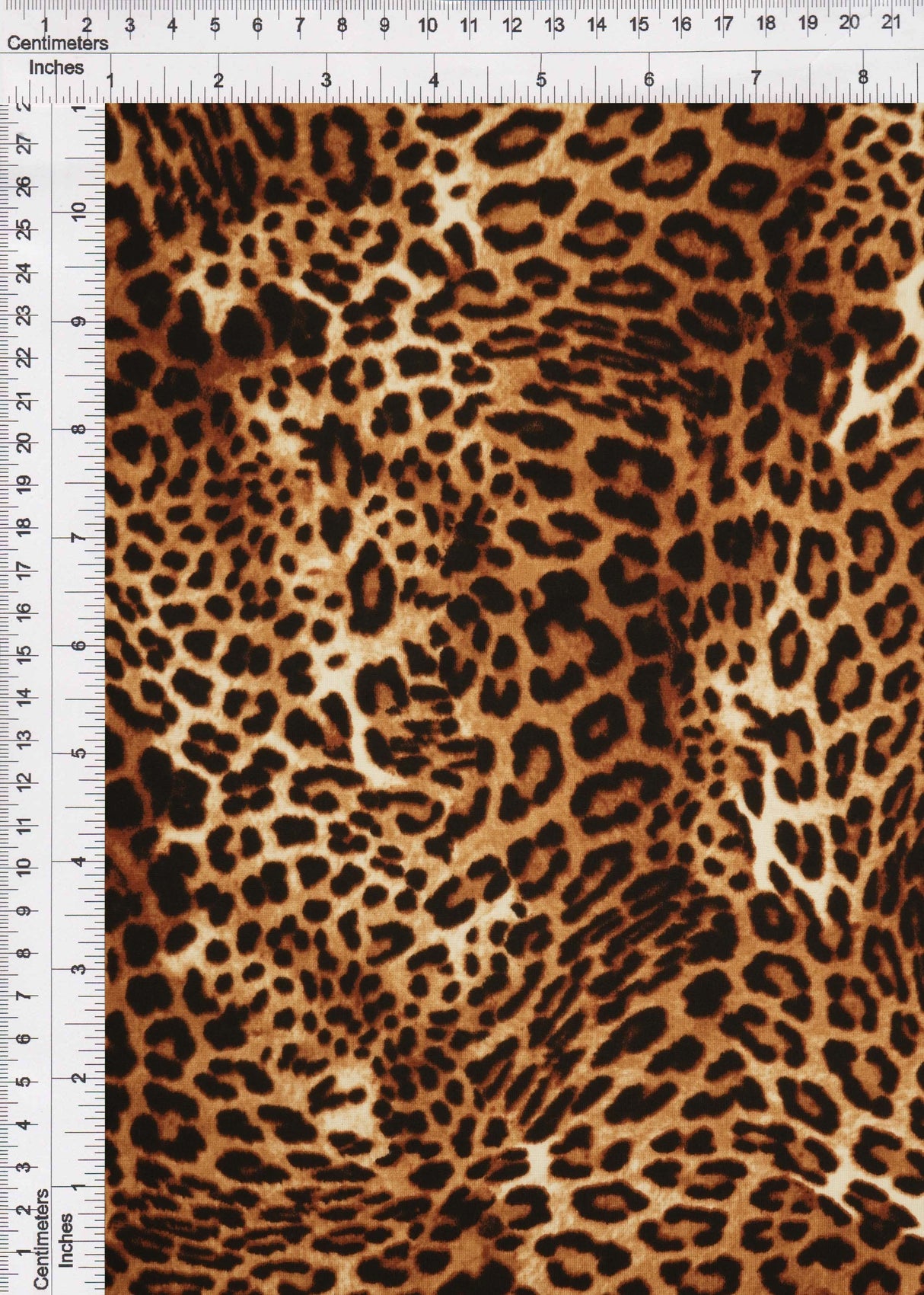 Leopard Print Knit Fabric Brown