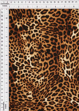 Leopard Print Knit Fabric Brown