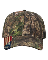 Camo Woven USA Flag Cap