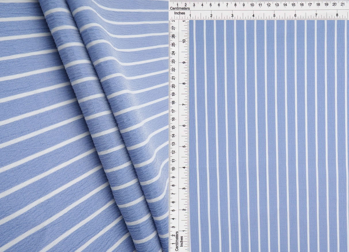 Crinkle Stripe Woven Fabric