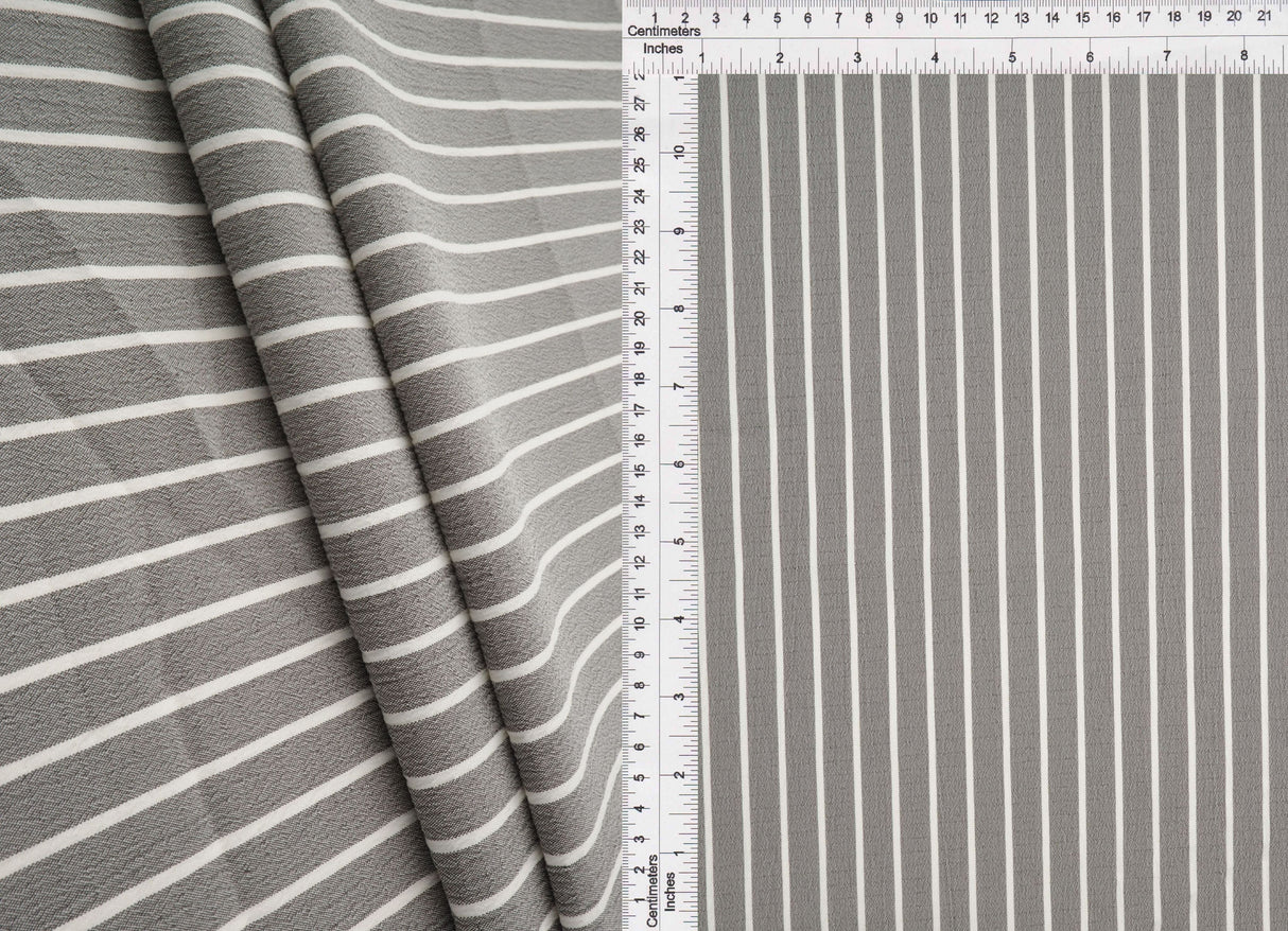 Crinkle Stripe Woven Fabric