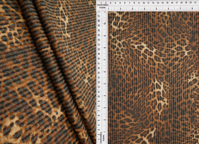 Leopard Print Double Knit Jacquard Fabric