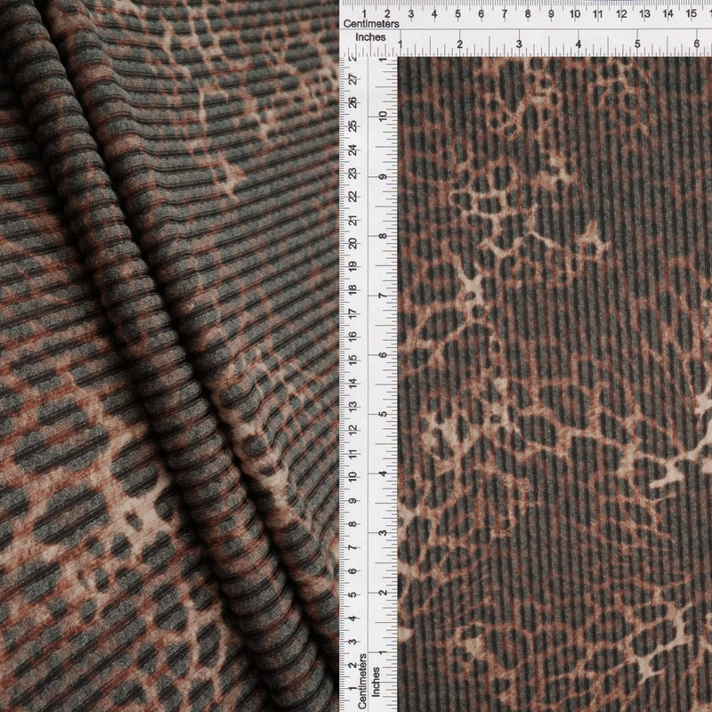 Leopard Digital Print Double Knit Jacquard Fabric 56/57" Wide