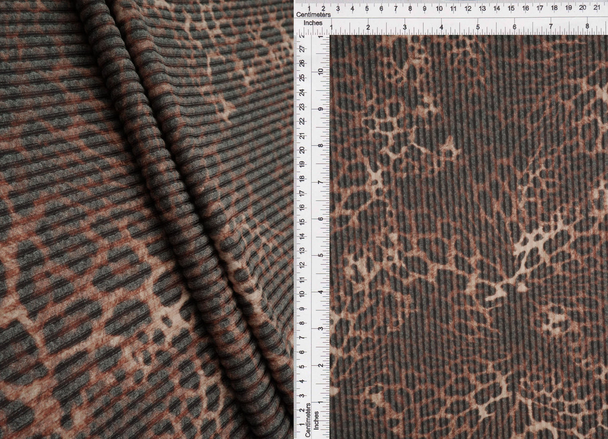 Leopard Print Double Knit Jacquard Fabric