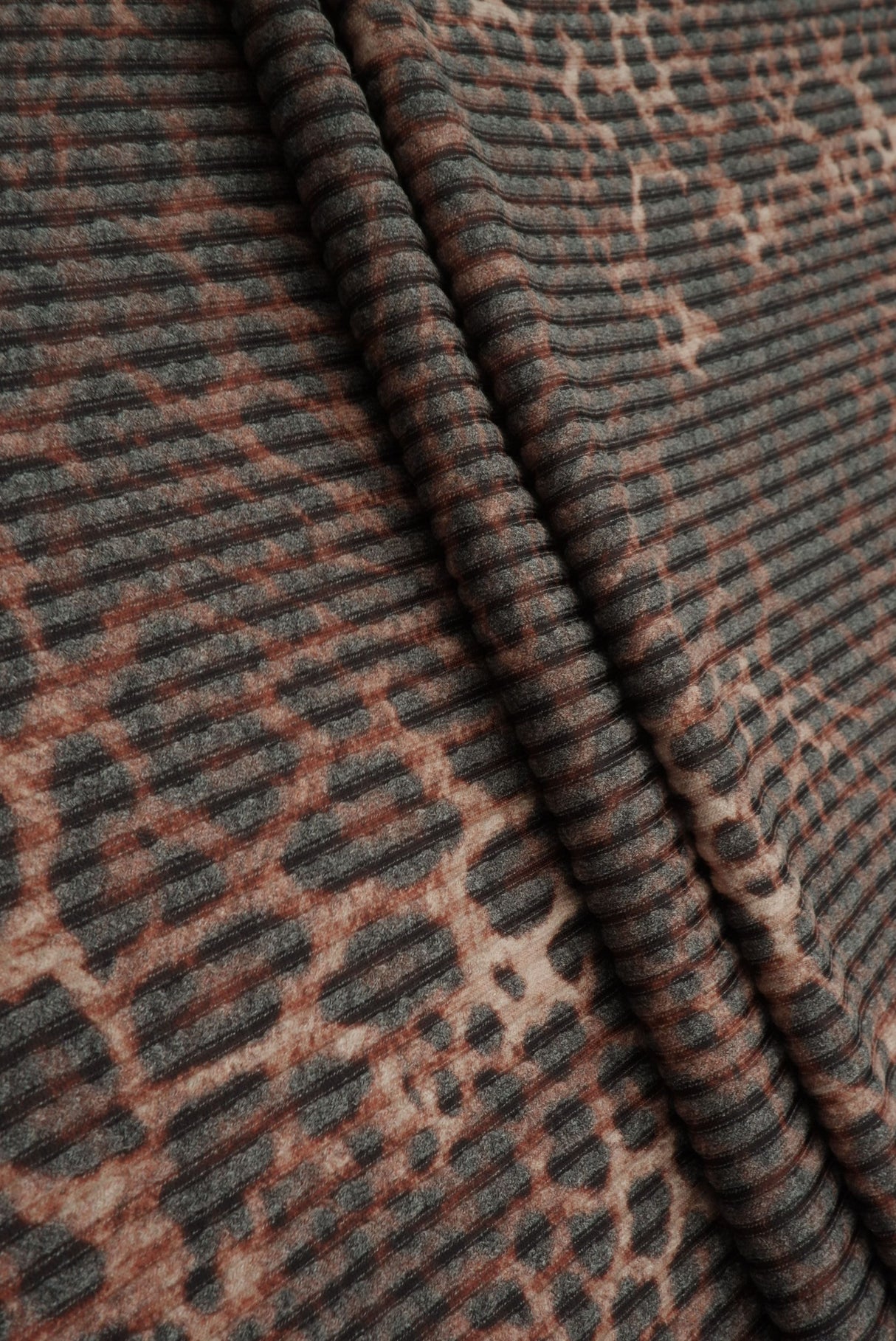 Leopard Print Double Knit Jacquard Fabric
