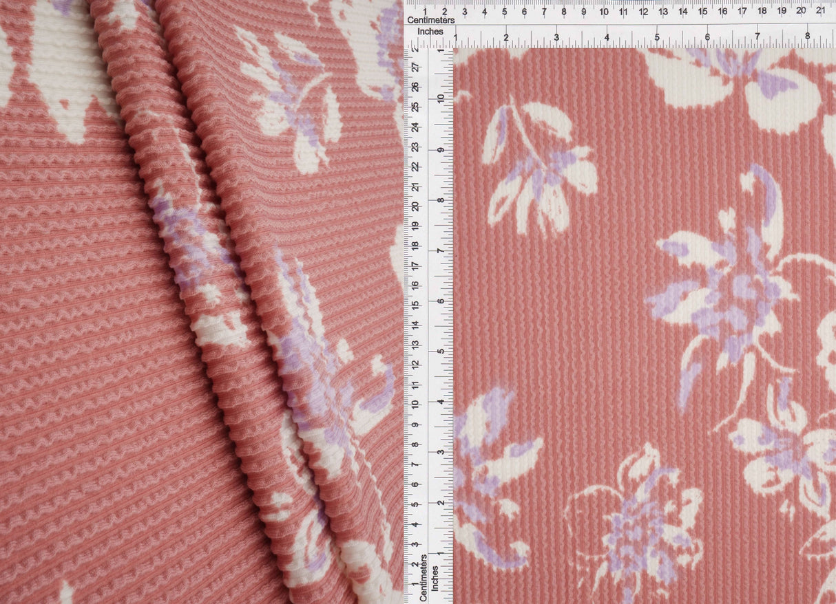 Double Knit Floral Print Fabric