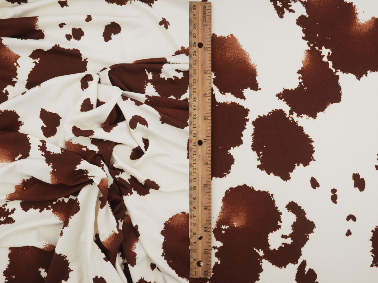 Cow Print DTY Knit Fabric