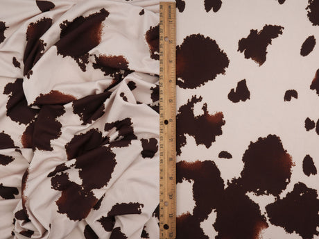 Cow Print DTY Knit Fabric