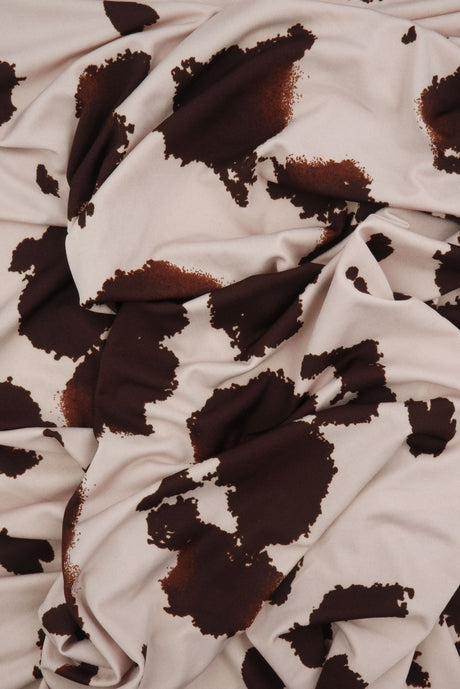 Cow Print DTY Knit Fabric