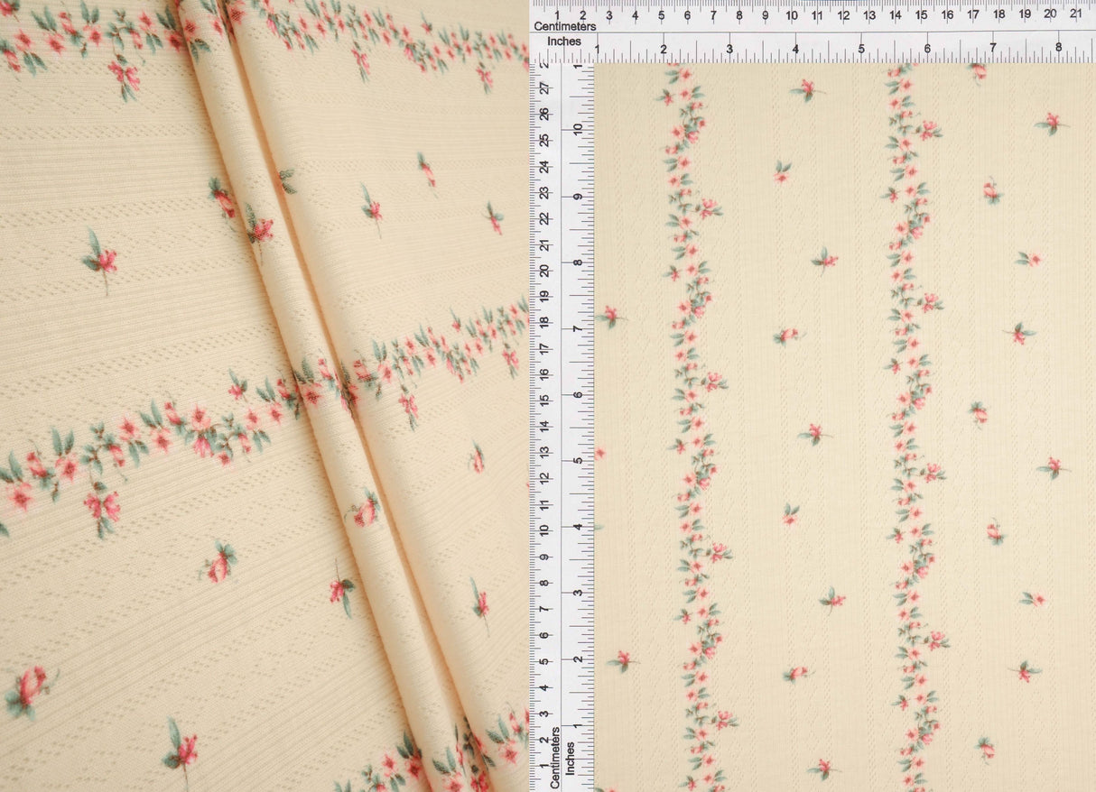 Floral Pointelle Knit Fabric