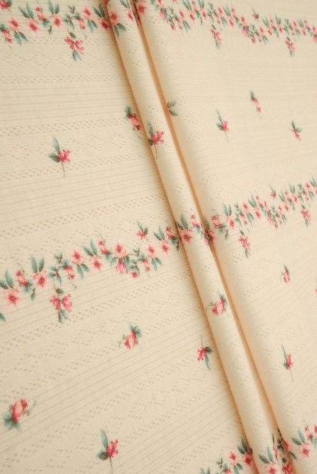 Floral Pointelle Knit Fabric