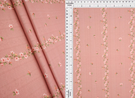 Floral Pointelle Knit Fabric