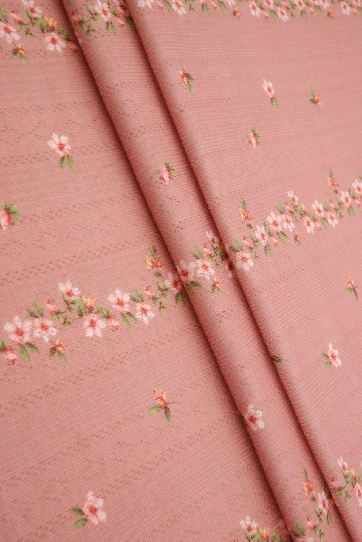 Floral Pointelle Knit Fabric