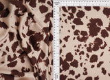 Cow Print Brushed DTY Knit Fabric