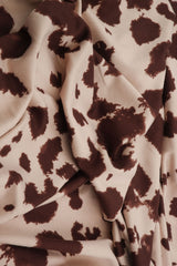 Cow Print Brushed DTY Knit Fabric