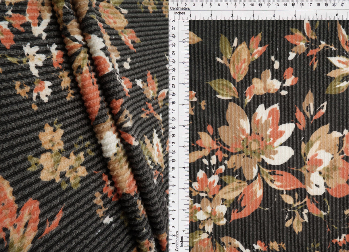 Floral Jacquard Double Knit Fabric