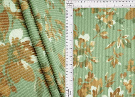 Floral Jacquard Double Knit Fabric