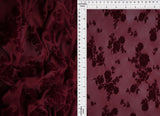 Floral Flocked Mesh Fabric