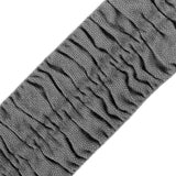 Italian Gray Ruched Stretch Wool Trimming - 2.375"