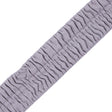 Italian Silver Ruched Stretch Wool Trimming - 2.375"