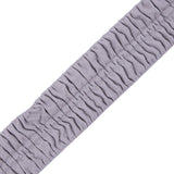 Italian Silver Ruched Stretch Wool Trimming - 2.375"