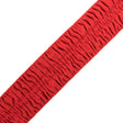Italian Red Ruched Stretch Wool Trimming - 2.375"