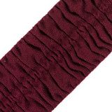 Italian Wine Ruched Stretch Wool Trimming - 2.375"