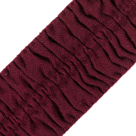Italian Wine Ruched Stretch Wool Trimming - 2.375"