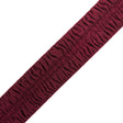 Italian Wine Ruched Stretch Wool Trimming - 2.375"