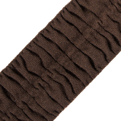 Italian Dark Brown Ruched Stretch Wool Trimming - 2.375"