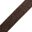 Italian Dark Brown Ruched Stretch Wool Trimming - 2.375"