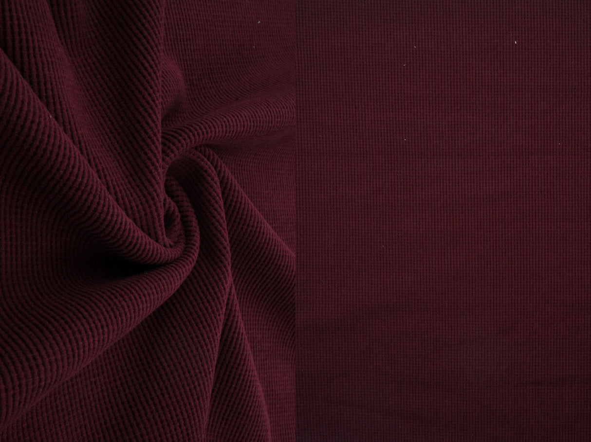 Waffle Knit Fleece Fabric Solid