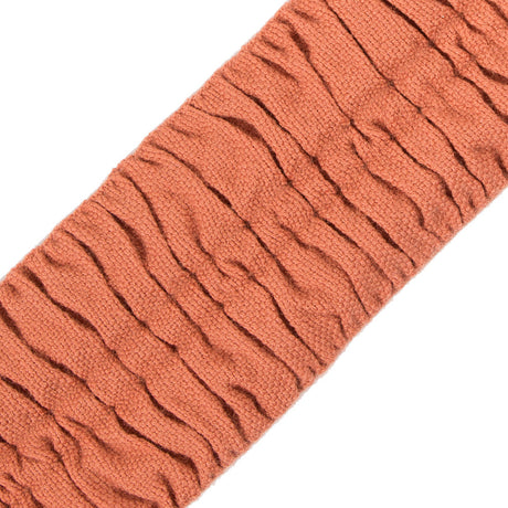 Italian Rust Ruched Stretch Wool Trimming - 2.375"