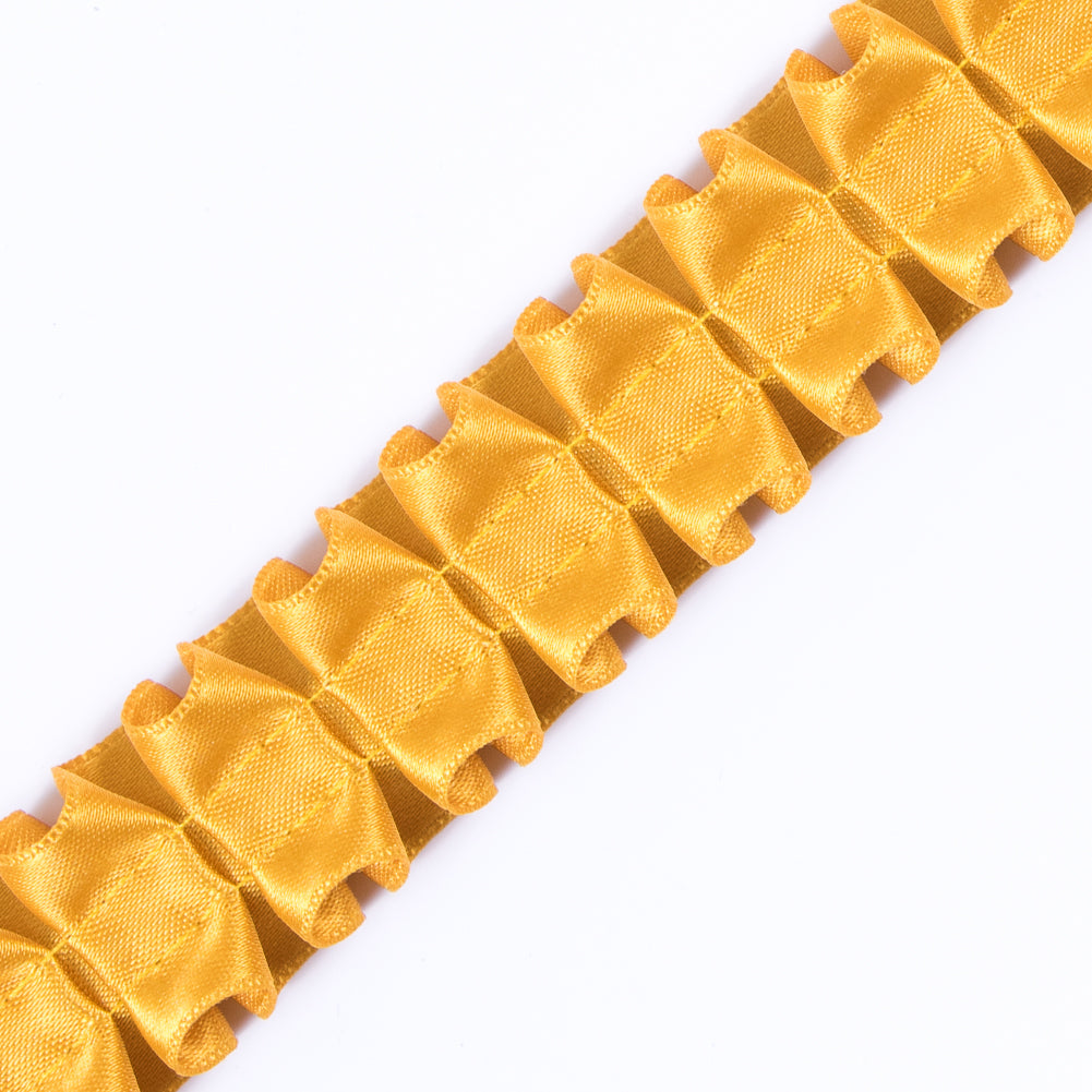 Italian Mustard Box Pleated Trimming - 1"