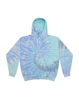 Colortone Unisex Tie-Dyed Full-Zip Hooded Sweatshirt