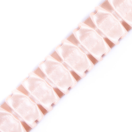 Italian Blush Box Pleated Trimming - 1"