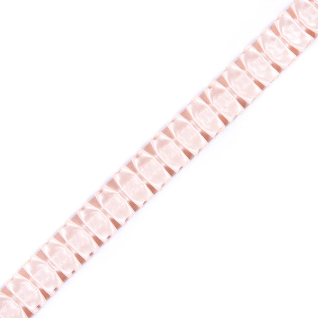 Italian Blush Box Pleated Trimming - 1"