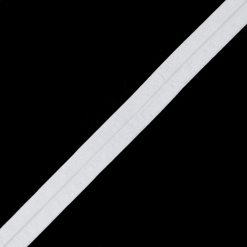 Italian White Stretch Foldover Elastic - 0.75"