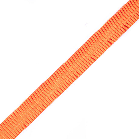 Italian Orange Deep Knife Pleated Trimming - 1"