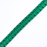 Italian Kelly Green Box Pleated Trimming - 1"