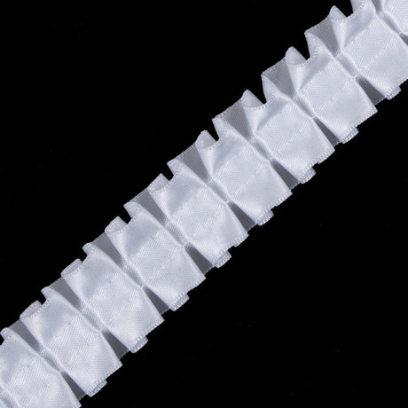 Italian White Box Pleated Trimming - 1"