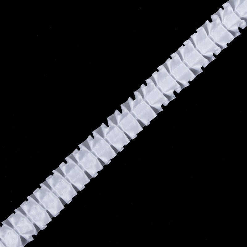Italian White Box Pleated Trimming - 1"