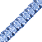 Italian Colonial Blue Box Pleated Trimming - 1"
